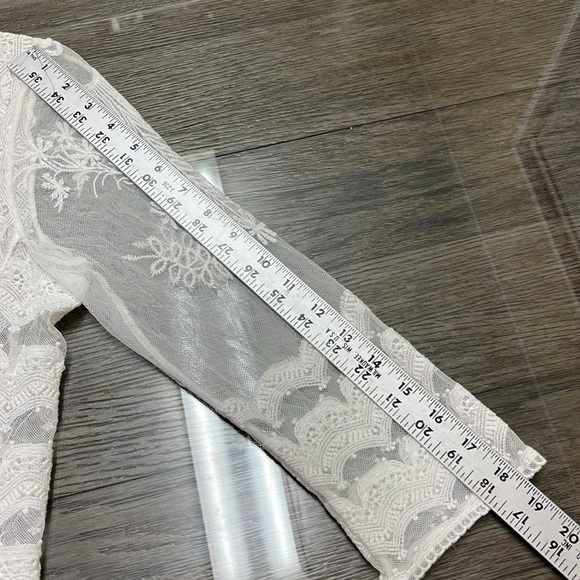 Chris McLaughlin Lace Topper, Lace Cardigan, Off White Size Small NWT - Picture 9 of 11